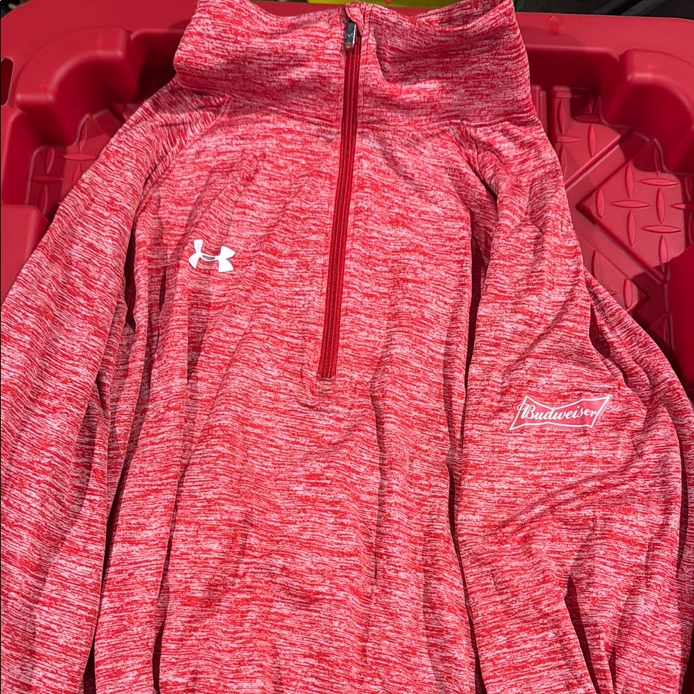 Under Armour Budweiser Red 3/4 Zip Pullover